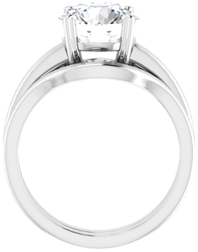 Sužadėtuvių Žiedas „Solitaire“ 14k white gold Round 8.8mm (7)