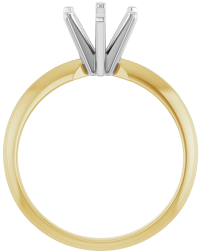 Sužadėtuvių Žiedas „Solitaire“ 585 Baltojo Ir Geltonojo Aukso Oval 9mm x 7mm (2)