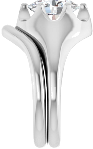 Sužadėtuvių Žiedas „Belcher Solitaire“ 950 Platinos Oval 9mm x 7mm (9)