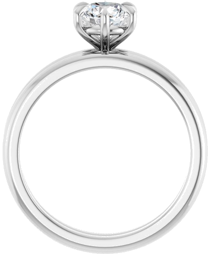 Sužadėtuvių Žiedas „Claw-Prong“ 14k white gold Round 5.8mm (7)