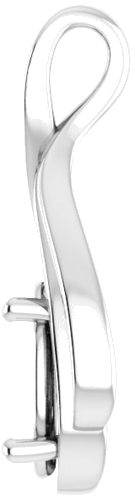 Pakabukas „Solitaire“ 585 Baltojo Aukso Oval 10mm x 8mm (3)