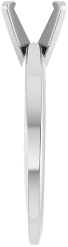 14K White 6.5 mm Round Solitaire Engagement Ring Mounting (4)