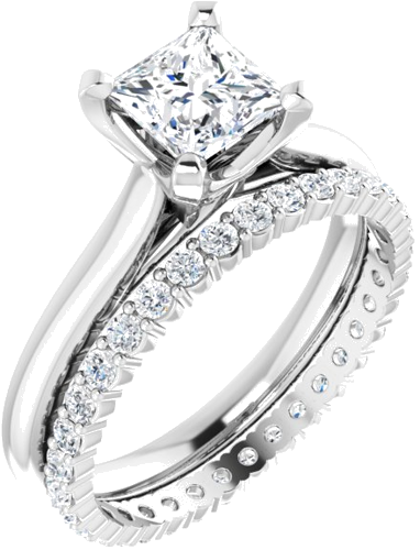 Sužadėtuvių Žiedas „Solitaire“ 950 Platinos Square 6.5mm (6)