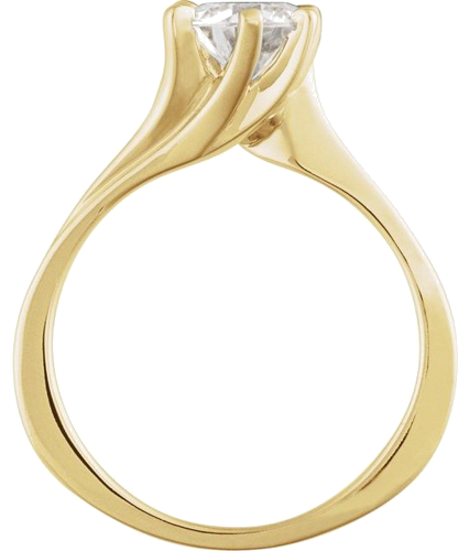 14K Yellow 6.5 mm Round Engagement Ring Mounting (6)
