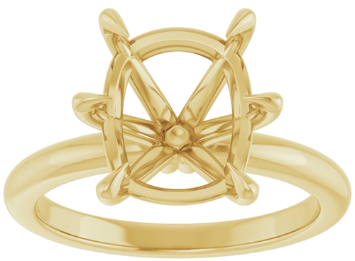 Sužadėtuvių Žiedas „Solitaire“ 14k yellow gold Elongated Cushion 11mm x 9mm (3)