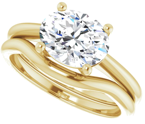 Sužadėtuvių Žiedas „Solitaire“ 14k yellow gold Oval 9mm x 7mm (10)