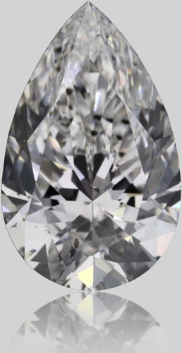 0.66 carat F-SI2 Natūralus Pear Deimantas (1)