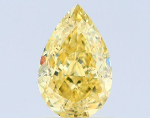 1.11 carat Fancy Intense Yellow-VVS1 Natūralus Pear Deimantas (1)