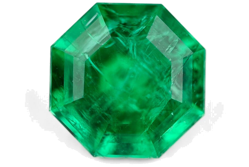 0.53 carat GREEN Octagonal Smaragdas (1)