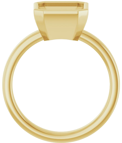 Sužadėtuvių Žiedas „Bezel-Set Solitaire“ 14k yellow gold Emerald 10mm x 8mm (2)