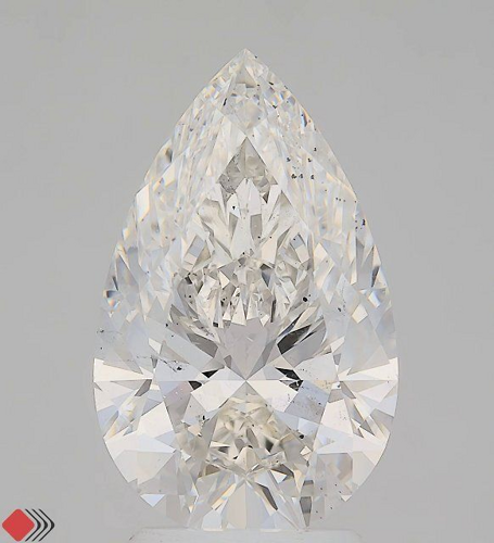 3.05 carat H-SI1 Natūralus Pear Deimantas (1)
