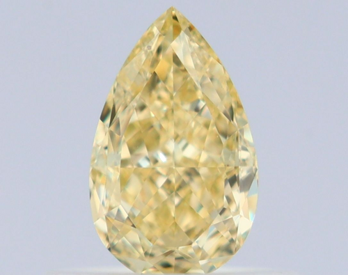 0.5 carat Fancy Yellow-VVS2 Natūralus Pear Deimantas (1)