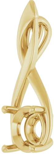 Pakabukas „Infinity-Inspired Solitaire“ 14k yellow gold Round 8mm (2)
