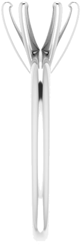 14K White 7 mm Round 6-Prong Solitaire Ring Mounting (6)