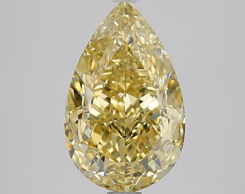 3.01 carat Fancy Yellow-VS2 Natūralus Pear Deimantas (1)