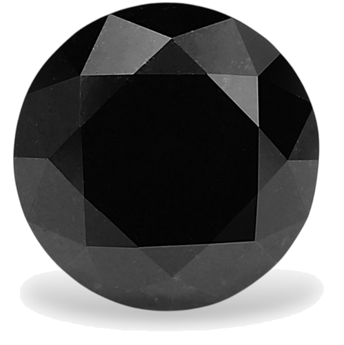 2.0 carat Fancy Black-VVS2 Excellent cut Natūralus Round Deimantas (1)