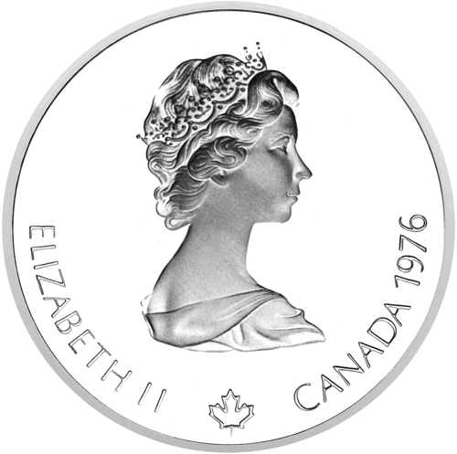10 долара Олимпиада Футбол Канада 1976 сребърна монета (2)