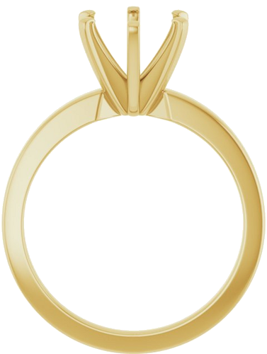 14K Yellow 8 mm Round Solitaire Engagement Ring Mounting (2)