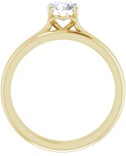 Sužadėtuvių Žiedas „Solitaire“ 18k yellow gold Round 5.5mm (7)