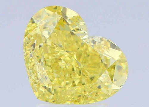 3.02 carat Fancy Vivid  Yellow-VS2 Natūralus Heart Deimantas (1)