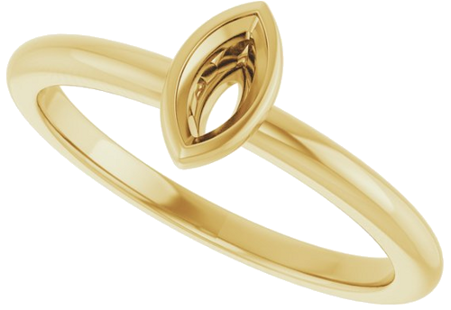 Sužadėtuvių Žiedas „Bezel-Set“ 10k yellow gold Marquise 6mm x 3mm (5)
