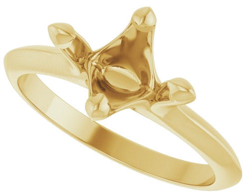 Sužadėtuvių Žiedas „Claw-Prong Solitaire“ 14k yellow gold Oval 9mm x 7mm (5)