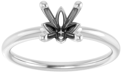 Sužadėtuvių Žiedas „Solitaire“ 585 Baltojo Aukso Round 6.5mm (3)