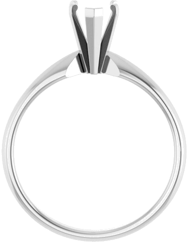 Sužadėtuvių Žiedas „Solitaire“ 14k white gold Heart 5mm (2)