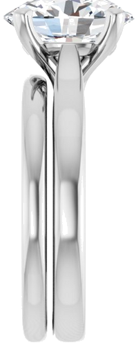 Sužadėtuvių Žiedas „Solitaire“ 585 Baltojo Aukso Oval 10mm x 8mm (9)