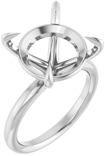 Sužadėtuvių Žiedas „Claw-Prong Solitaire“ 950 Platinos Round 14mm (1)