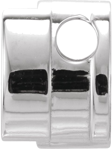 Pakabukas „Round Half-Bezel Slide“ 14k white gold Round 3.8mm (2)
