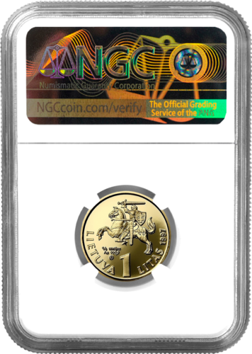 1997 Jurgutis Lietuva 1 lata zelta monēta (2)