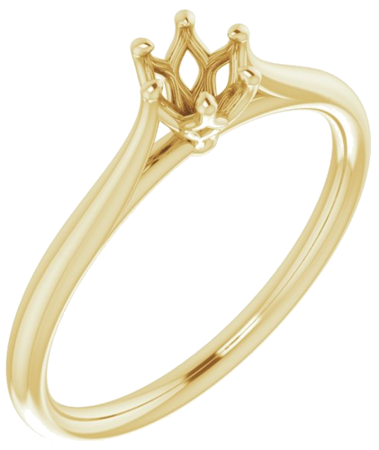 14K Yellow 4.1 mm Round Engagement Ring Mounting (1)