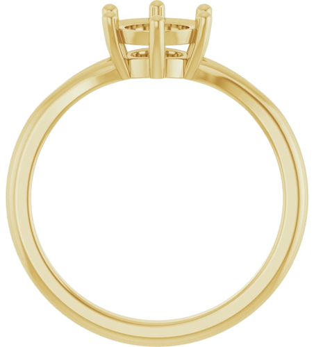 14K Yellow 6.5 mm Round Rose-Cut Engagement Ring Mounting (2)