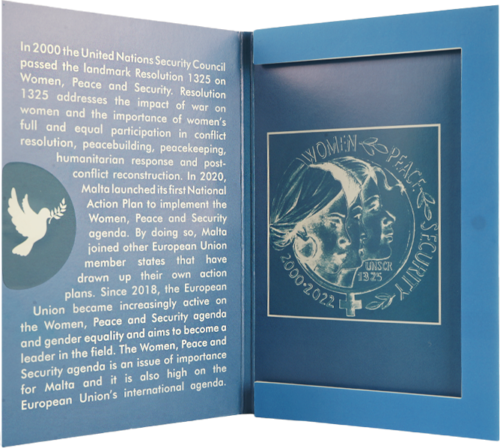 2022 Malta Women, Peace and Security €2 coin in a BU card (3)