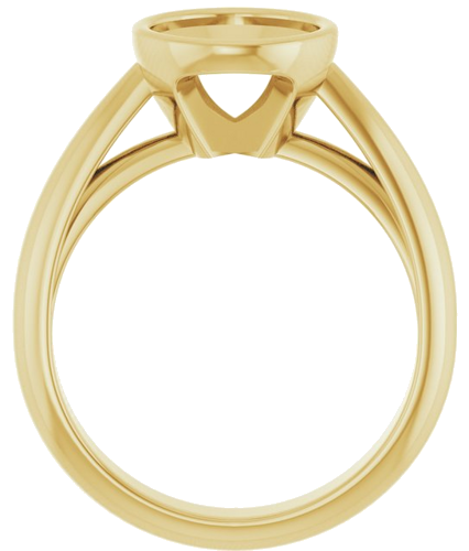 Sužadėtuvių Žiedas „Bezel-Set Solitaire“ 14k yellow gold Oval 10mm x 8mm (2)