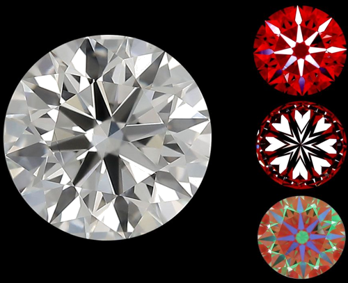 0.71 carat I-VS2 Excellent cut Natūralus Round Deimantas (1)