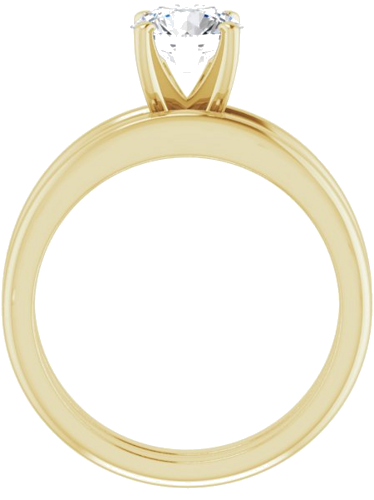 18K Yellow  6.5 mm Round Solitaire Engagement Ring Mounting (7)
