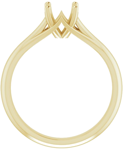 14K Yellow 6 mm Round Solitaire Engagement Ring Mounting (2)