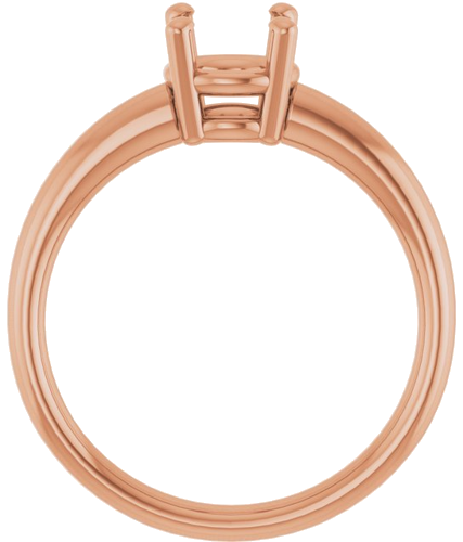 Sužadėtuvių Žiedas „Solitaire“ 14k rose gold Round 6.5mm (2)