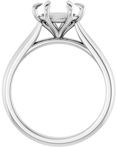 Sužadėtuvių Žiedas „Claw-Prong“ 14k white gold Round 8.2mm (2)