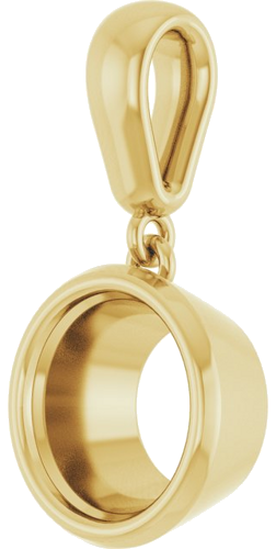 14K Yellow  8 mm Round Pendant Mounting (2)