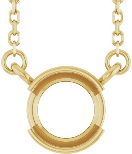 Pakabukas „Half-Bezel Solitaire“ 14k yellow gold Round 6mm (1)