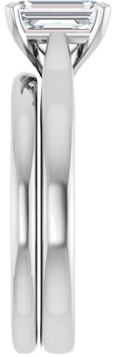 Platinum 7x5 mm Emerald Engagement Ring Mounting (9)