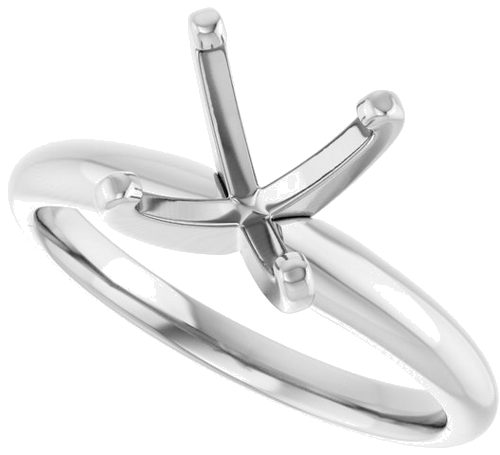 Sužadėtuvių Žiedas „Solitaire“ 950 Platinos Round 7.8mm x 8.6mm (5)