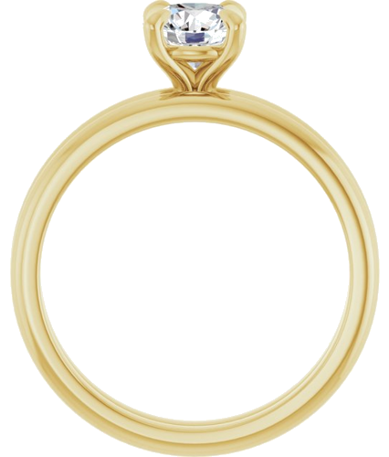 14K Yellow  5.8 mm Round Solitaire Engagement Ring Mounting (7)