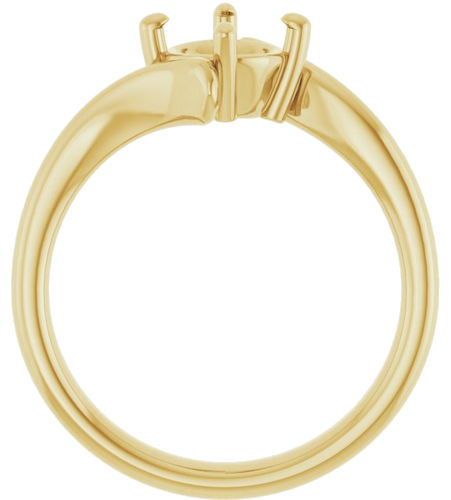 Sužadėtuvių Žiedas „Solitaire Bypass“ 14k yellow gold Round 6.5mm (2)