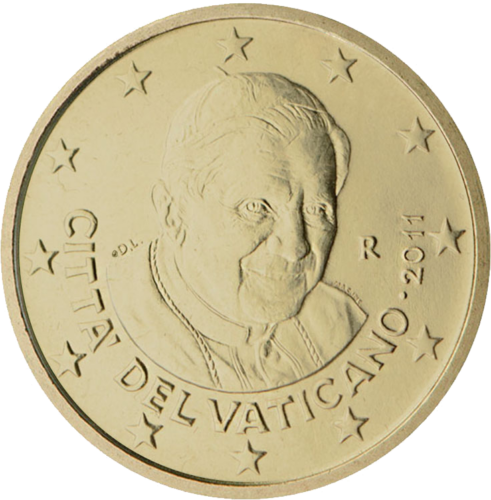 2011 Vatikanas Benediktas XVI 50 ct. moneta (1)
