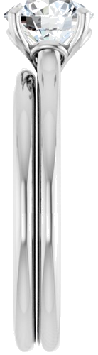 14K White  6.5 mm Round Solitaire Engagement Ring Mounting (9)