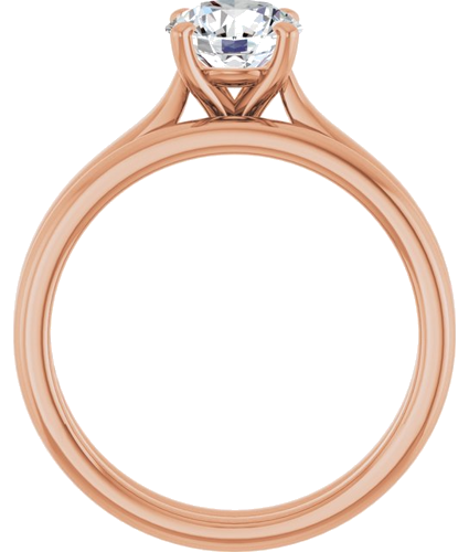 14K Rose 6.5 mm Round Engagement Ring Mounting (7)